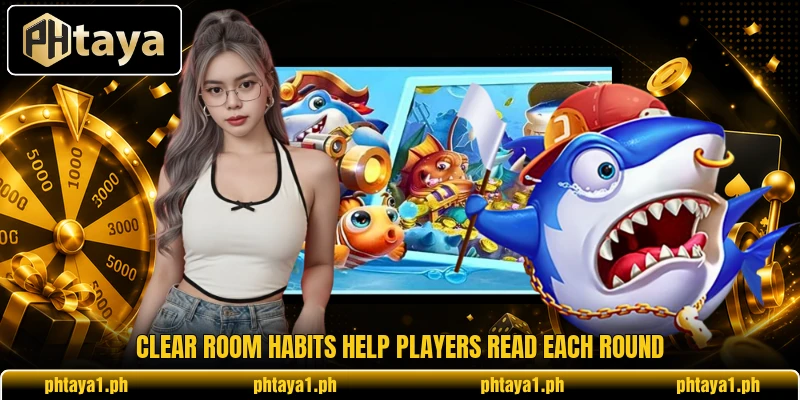Clear room habits help players read each round Clear room habits help players read each round