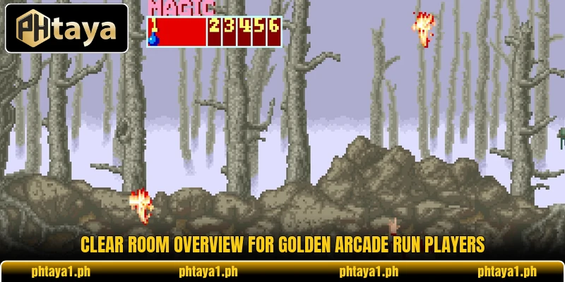 Clear room overview for Golden Arcade Run players