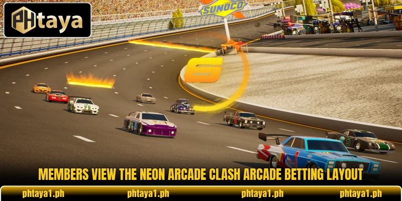 Members view the Neon Arcade Clash arcade betting layout Members view the Neon Arcade Clash arcade betting layout
