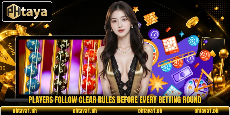 Players follow clear rules before every betting round Players follow clear rules before every betting round